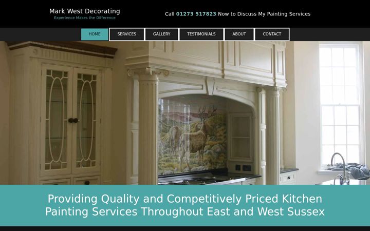 Screenshot of markwestdecorating.co.uk