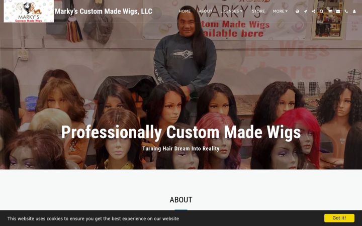 Screenshot of markyswigs.biz