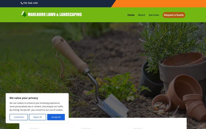 Screenshot of marlborolawn.com