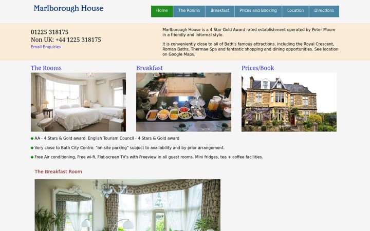 Screenshot of marlborough-house.net