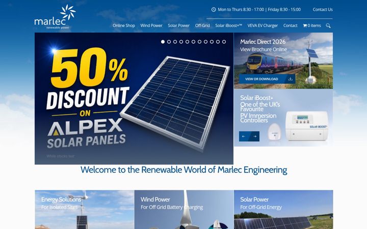 Screenshot of marlec.co.uk