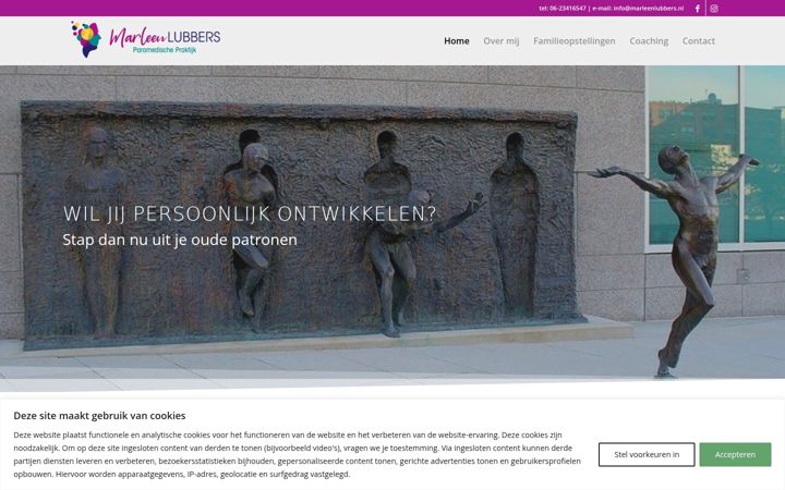 Screenshot of marleenlubbers.nl