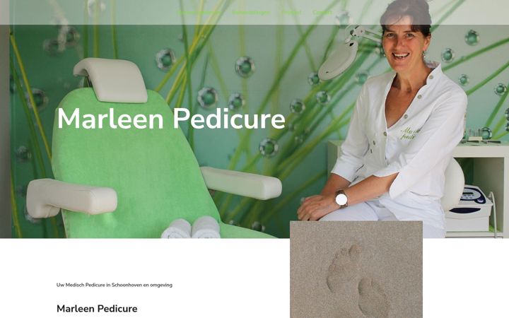 Screenshot of marleenpedicure.nl