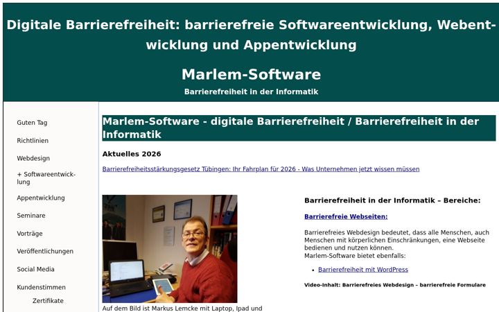 Screenshot of marlem-software.de