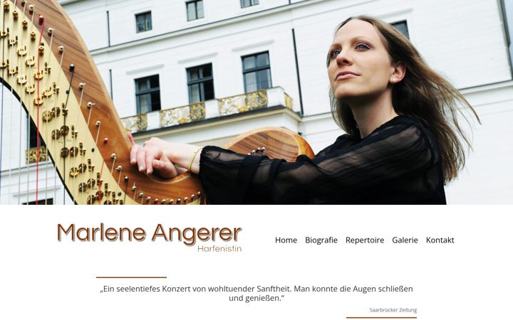 Screenshot of marlene-angerer.de