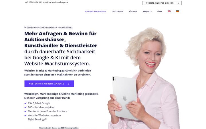Screenshot of marlenekerndesign.de