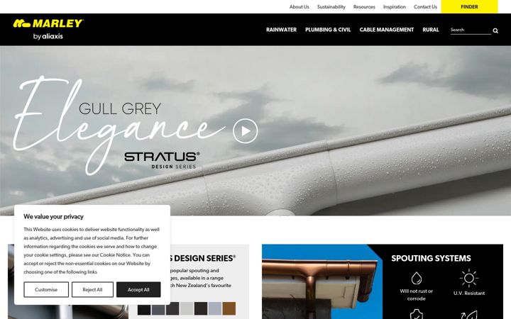 Screenshot of marley.co.nz