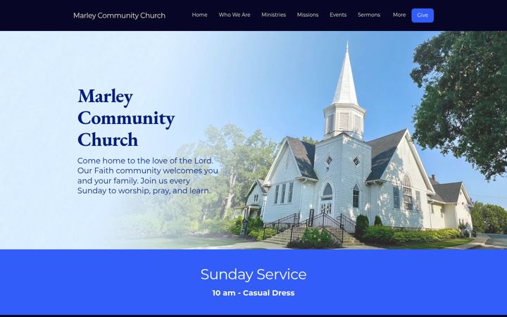 Screenshot ta' marleychurch.org