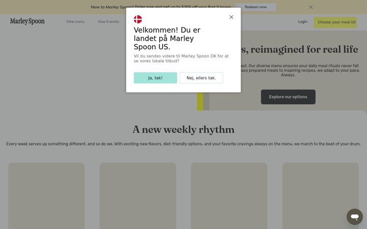 Screenshot of marleyspoon.com