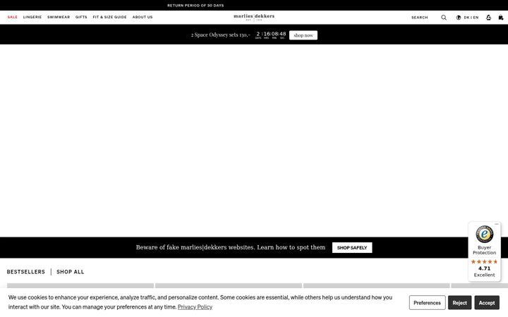 Screenshot of marliesdekkers.com