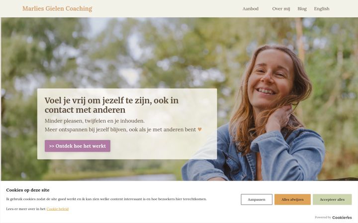 Screenshot of marliesgielen.com