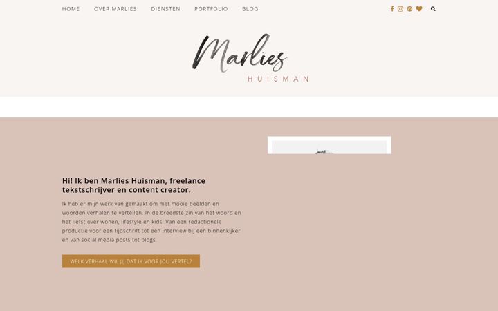 Screenshot of marlieshuisman.nl
