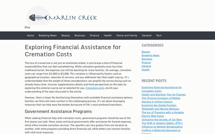 Screenshot of marlin-creek.com
