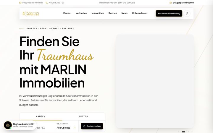 Screenshot of marlin-immo.ch