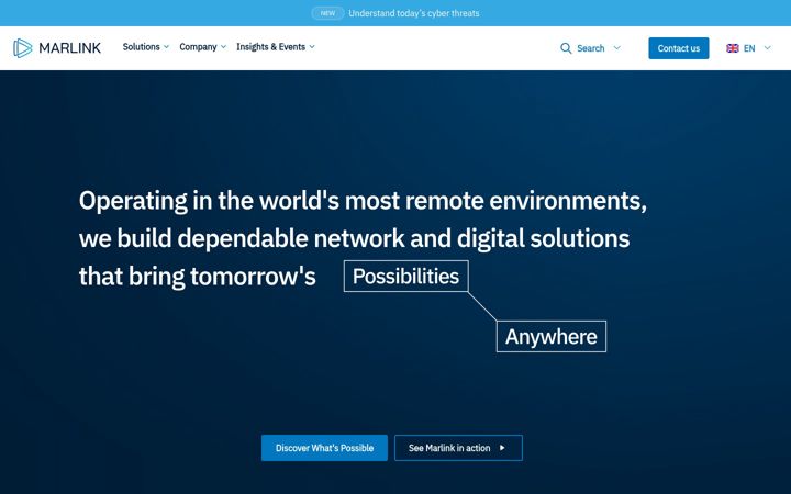 Screenshot of marlink.com