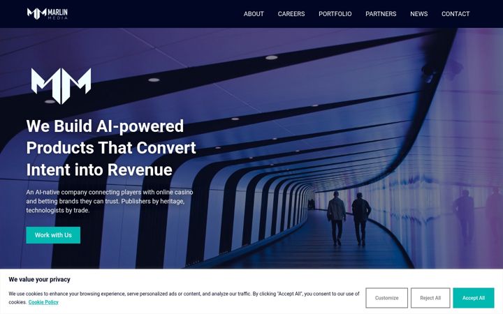 Screenshot of marlinmedia.com
