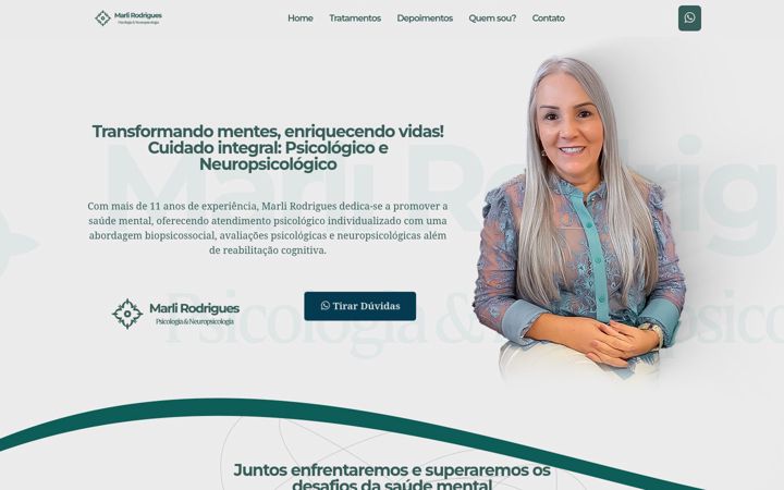 Screenshot of marlirodriguespsicologia.com.br