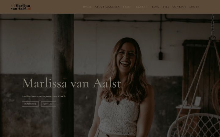 Screenshot of marlissavanaalst.nl