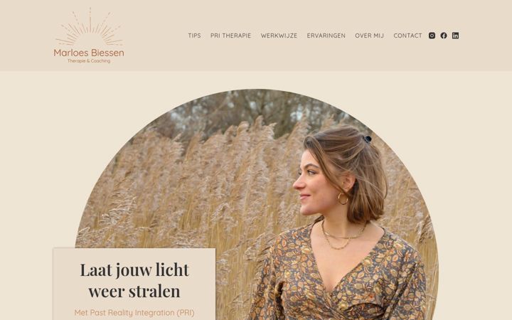 Posnetek zaslona marloesbiessen.nl