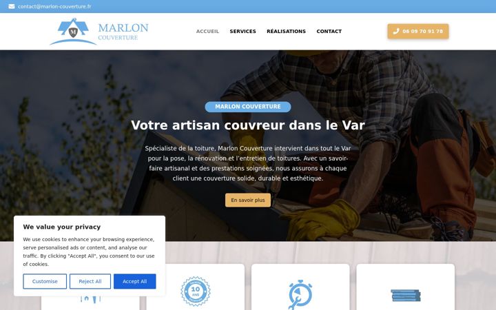 Screenshot of marlon-couverture.fr