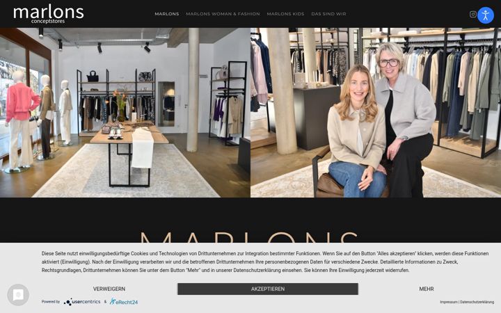 Screenshot of marlons-conceptstore.de