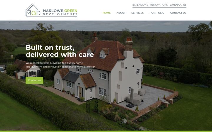 Screenshot of marlowegreendevelopments.co.uk