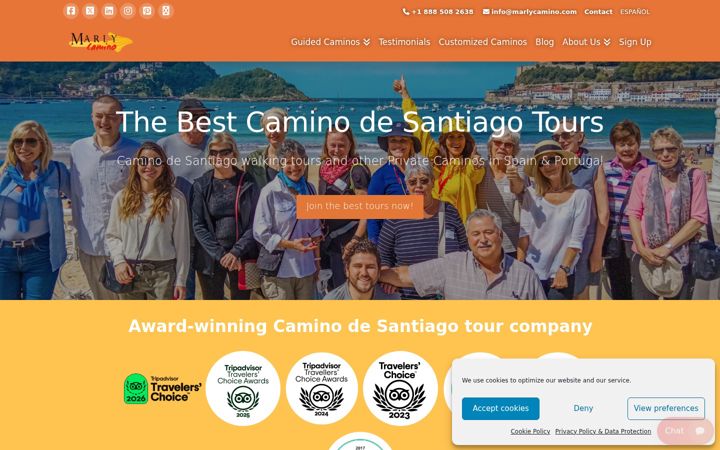 Screenshot of marlycamino.com