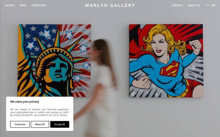 Screenshot of marlyngallery.com