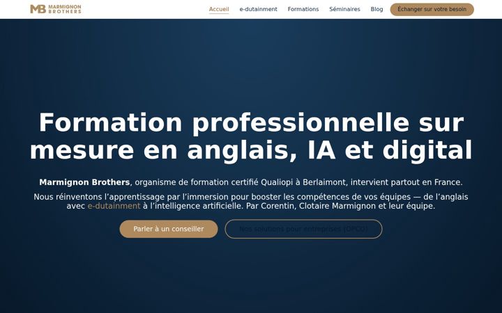Screenshot of marmignonbrothers.fr