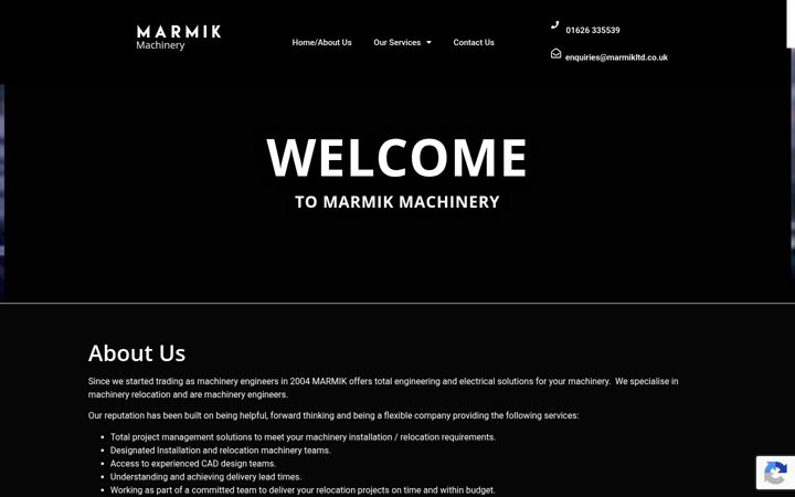 Screenshot of marmikmachinery.co.uk