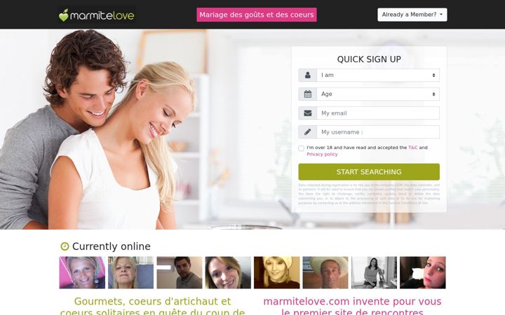 Screenshot of marmitelove.com