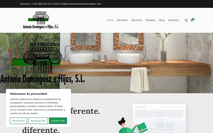 Screenshot of marmolesantoniodominguez.com
