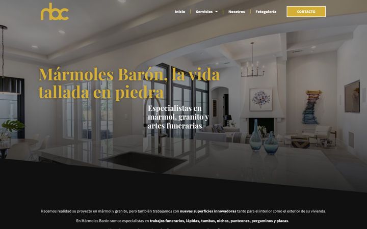 Screenshot of marmolesbaron.com