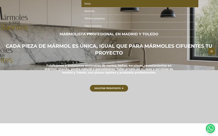 Screenshot of marmolescifuentes.com