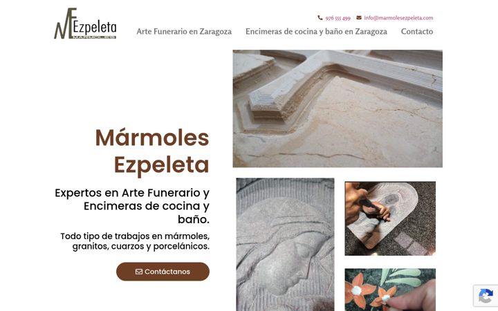 Screenshot of marmolesezpeleta.com