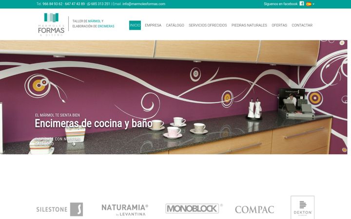 Screenshot of marmolesformas.com