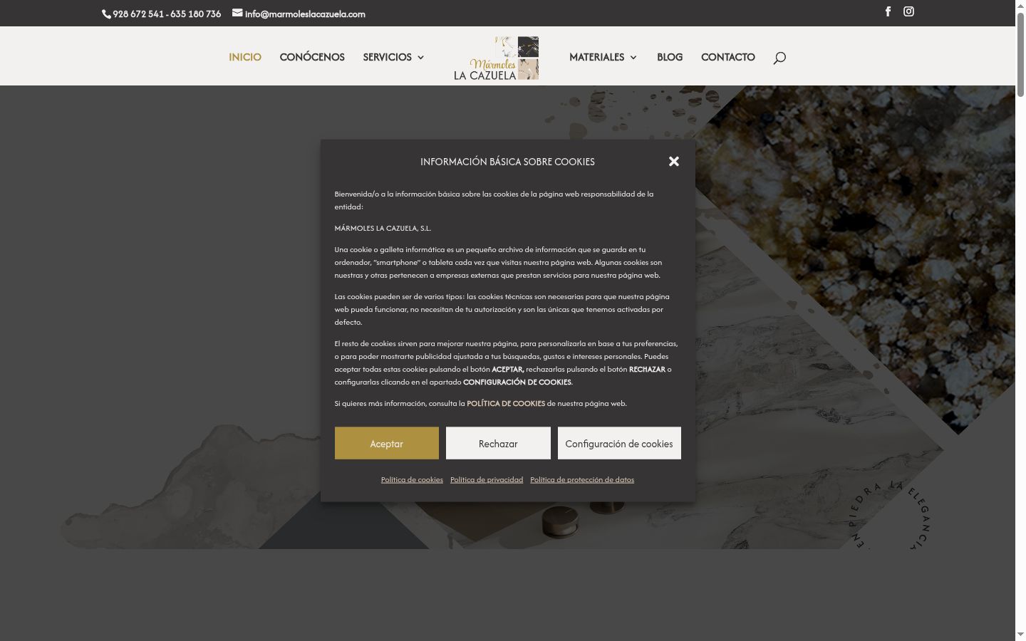 Screenshot tal-banner tal-kunsens muri qabel kwalunkwe interazzjoni