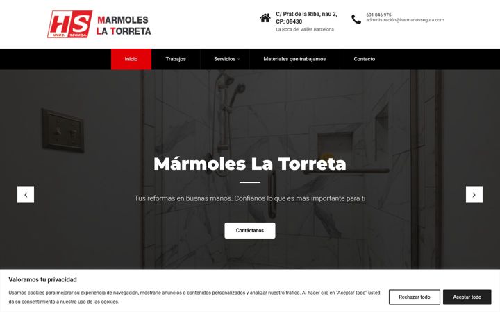 Screenshot of marmoleslatorreta.eu
