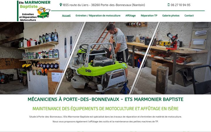 Screenshot of marmonier-motoculture-isere.fr