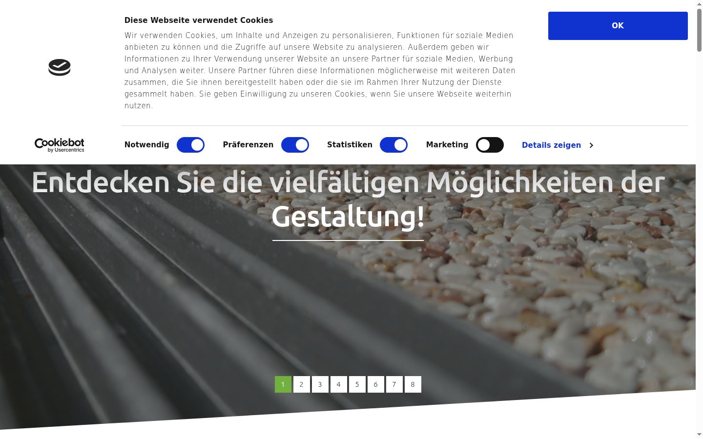Snímek obrazovky baneru souhlasu zobrazeného před jakoukoli interakcí