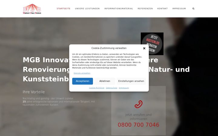 Screenshot of marmor-glanz.de