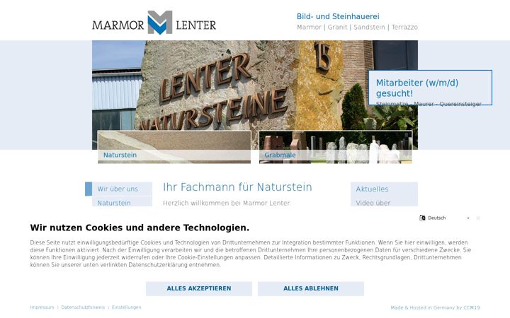 Screenshot of marmor-lenter.de