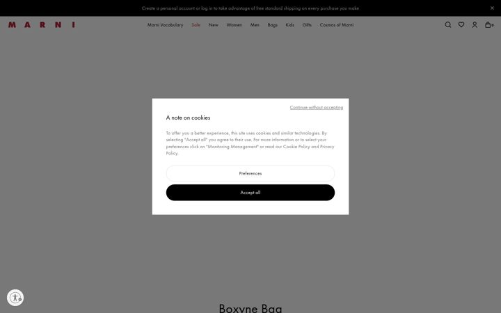 Screenshot of marni.com