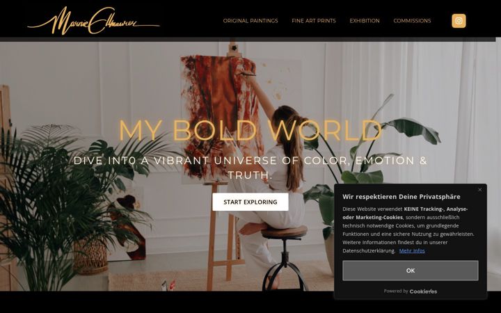 Screenshot of marnieellmaurer.com