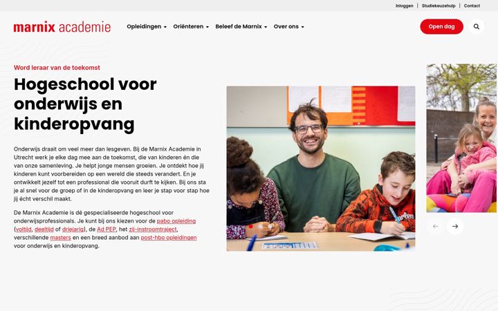 Screenshot of marnixacademie.nl