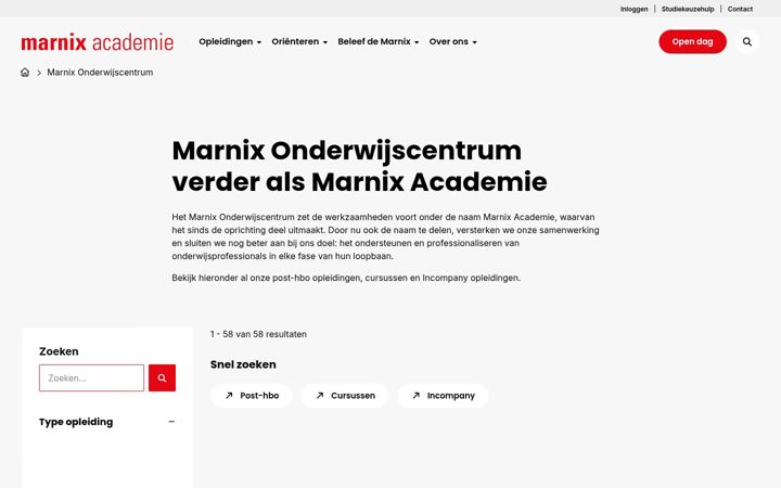 Screenshot of marnixonderwijscentrum.nl