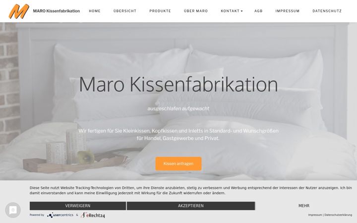 Screenshot of maro-kissen.de