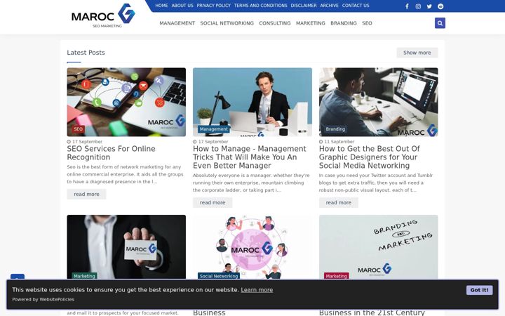Screenshot of marocg.com