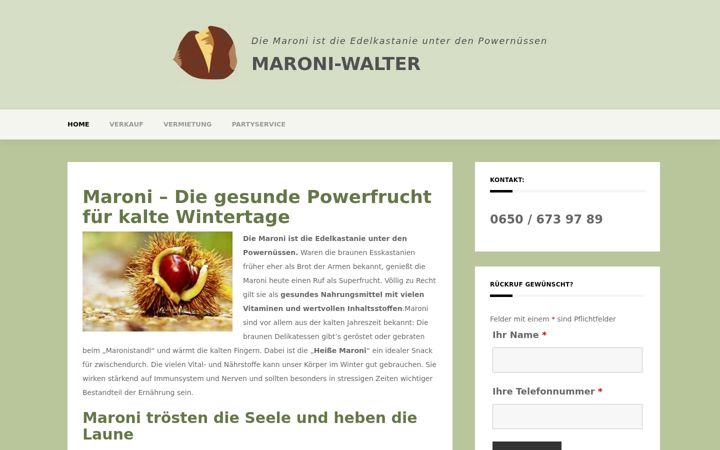 Screenshot of maroni-walter.com