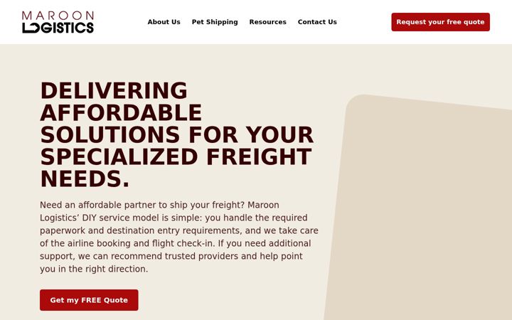 Screenshot of maroonlgs.com